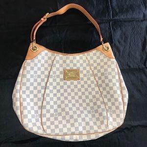 AUTH LV GALLERIA DAMIER AZUR SHOULDER BAG GM